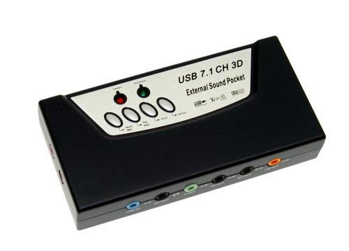71Channel 3D USB 20 External Sound Box WDigital Output USBGear