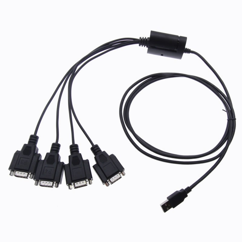 USB to serial 4-port RS232 FTDI adapter cable