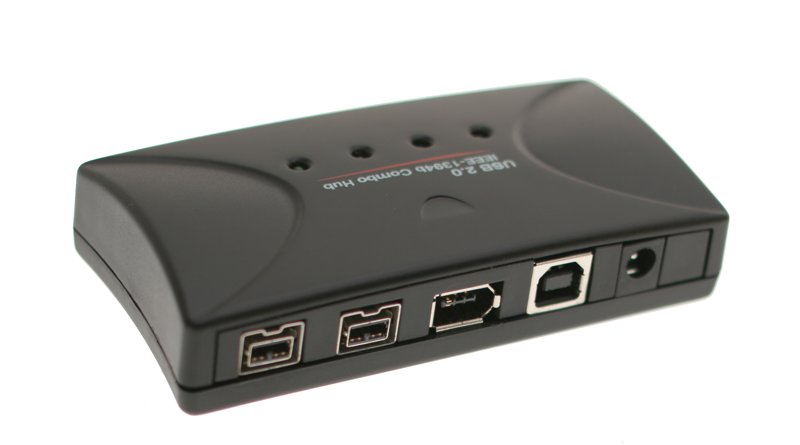 Franco naranja alimentar 4-Port USB 2.0 Hub and 3-Port 1394 Repeater 4 +3 USB and Firewire Hub