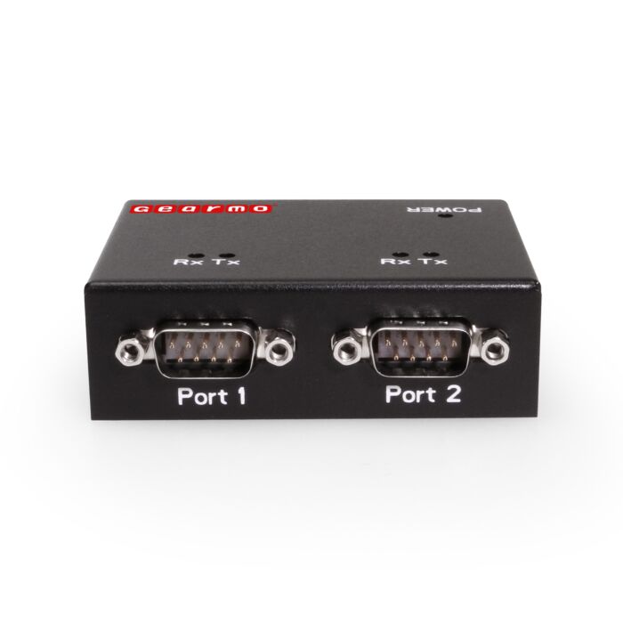 USB Industrial 2-Port Serial Adapter RS-232 w/FTDI Chipset, RX/TX LED Indicators, DIN Rail & Surface Mounting Brackets