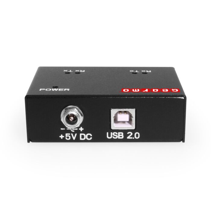 USB Industrial 2-Port Serial Adapter RS-232 w/FTDI Chipset, RX/TX LED Indicators, DIN Rail & Surface Mounting Brackets