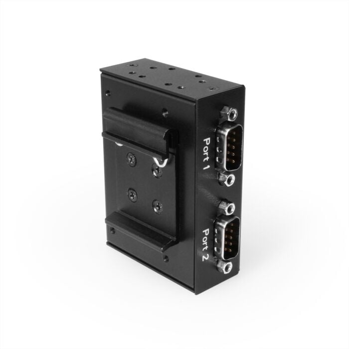USB Industrial 2-Port Serial Adapter RS-232 w/FTDI Chipset, RX/TX LED Indicators, DIN Rail & Surface Mounting Brackets