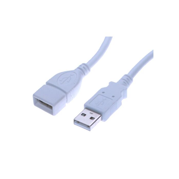 3ft. White USB Extension Cable USB 2.0 Hi-Speed Rated UL Listed