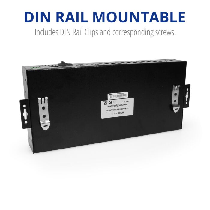 16 Port USB 3.2 Gen 1 Hub w/ ESD Surge Protection