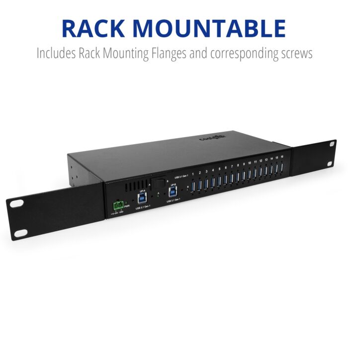 16 Port USB 3.2 Gen 1 Hub w/ ESD Surge Protection