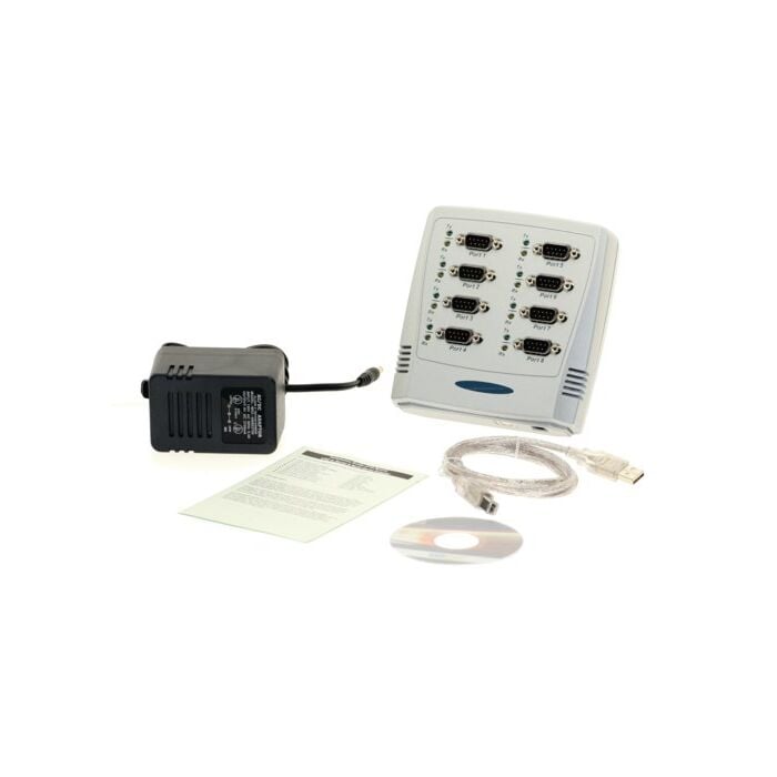 USB to Serial 8 port Data Control Box RS-232 FTDI Adapter Win 10