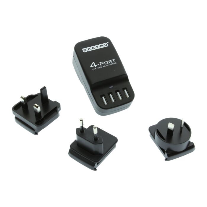 4 Port USB 34W Cell Phone Tablet Charger Station
