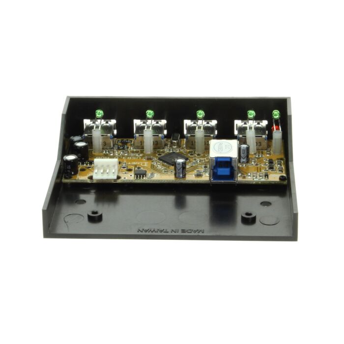 Internal Bay USB 3.0 4-Port VIA USB 3.0 SuperSpeed Chip Hub with LED