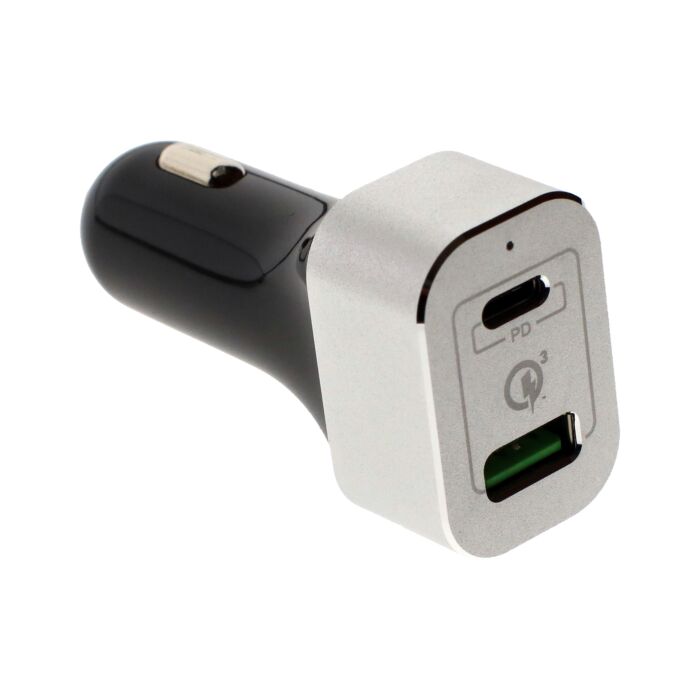 63W Car Charger USB C Power Delivery 2.0 and USB A Quick Charge 3.0
