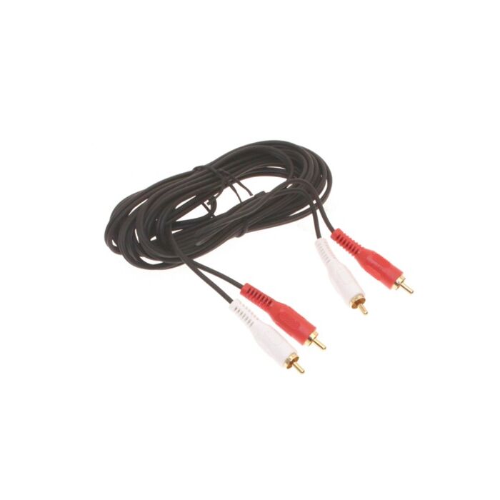 12ft. RCA L/R to RCA L/R Stereo Cables Hi-Quality Gold Plated