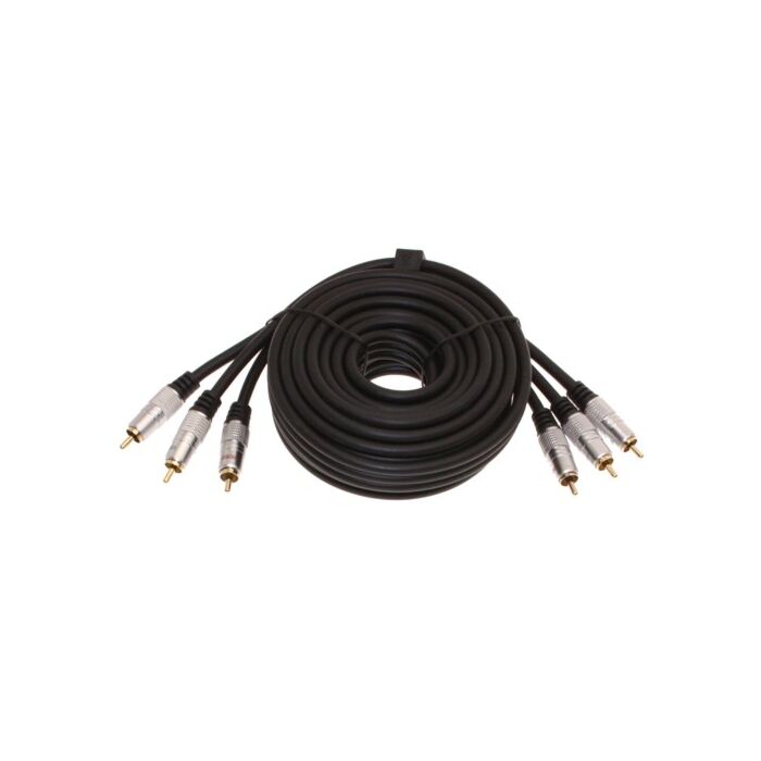 12ft. Component Video Cable 3 RCA to 3 RCA Gold Plated Shielded