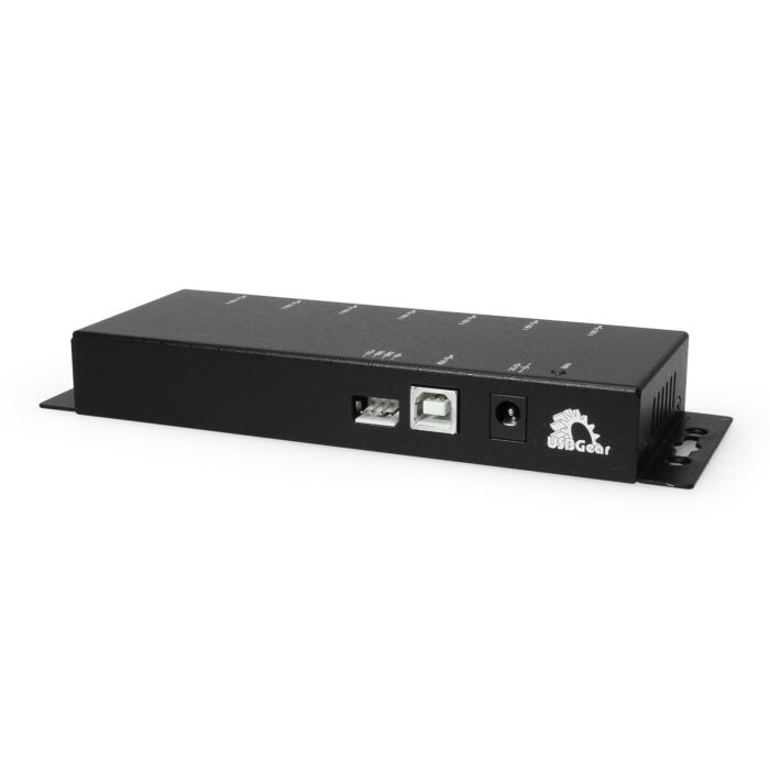 Metal 7-Port USB 2.0 Powered Hub for PC-MAC with Power Adapter