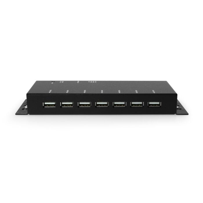 Metal 7-Port USB 2.0 Powered Hub for PC-MAC with Power Adapter