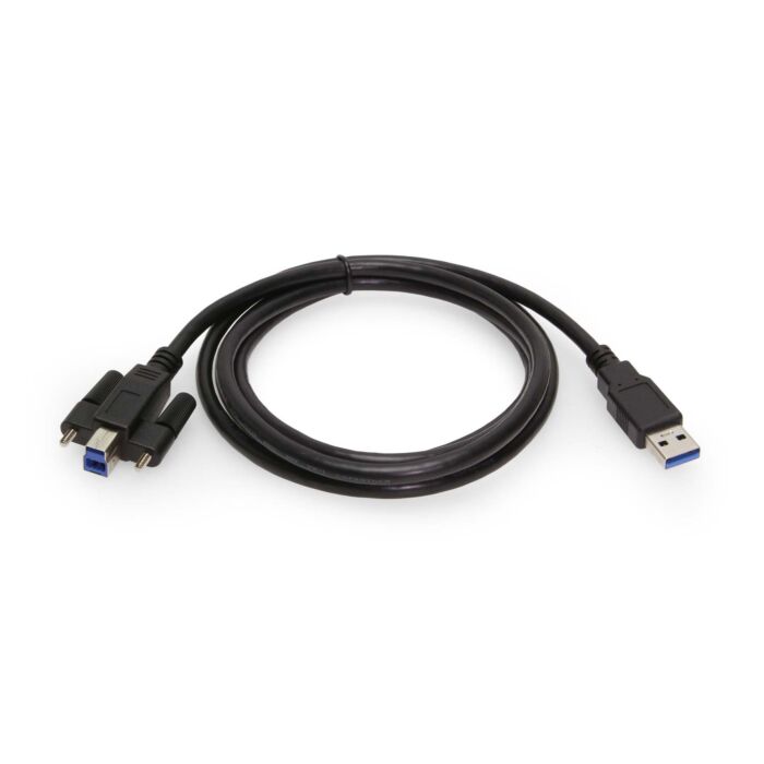 18in. USB 3.2 Gen 1 SuperSpeed Standard Type-A to Screw-Lock Type-B Cable