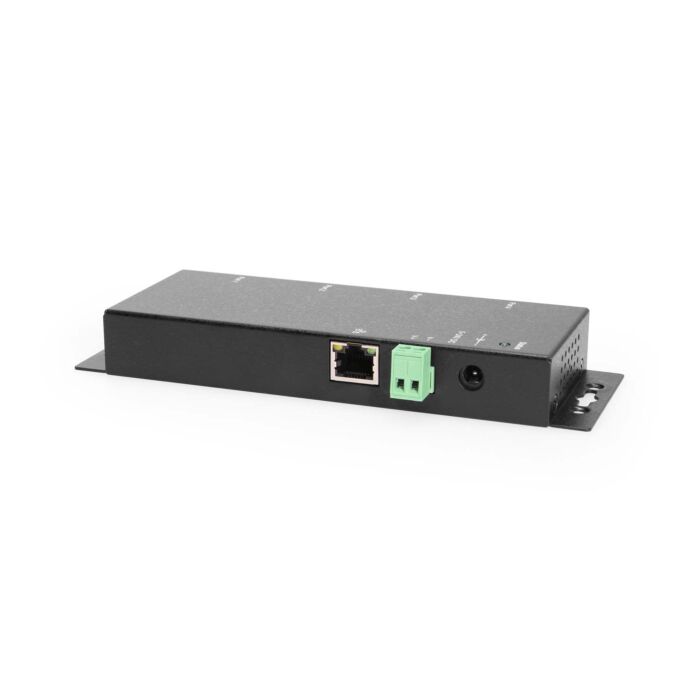 4-Port RS-232/422/485 Serial to Ethernet Device Server, PoE Power