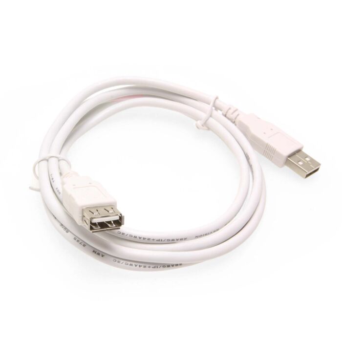 5ft. White USB 2.0 A-Male to A-Female Extension Cable