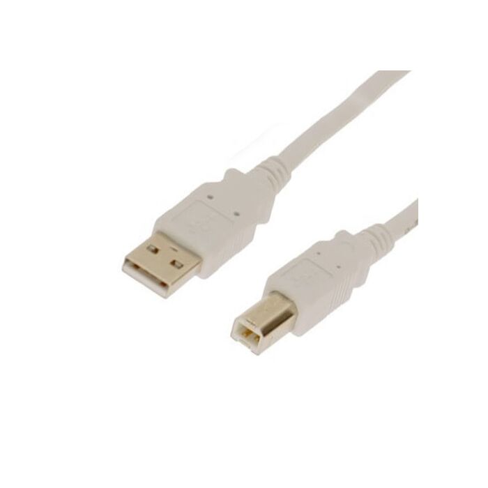 1ft. White USB 2.0 Device Extension Cable A-Male to B-Male