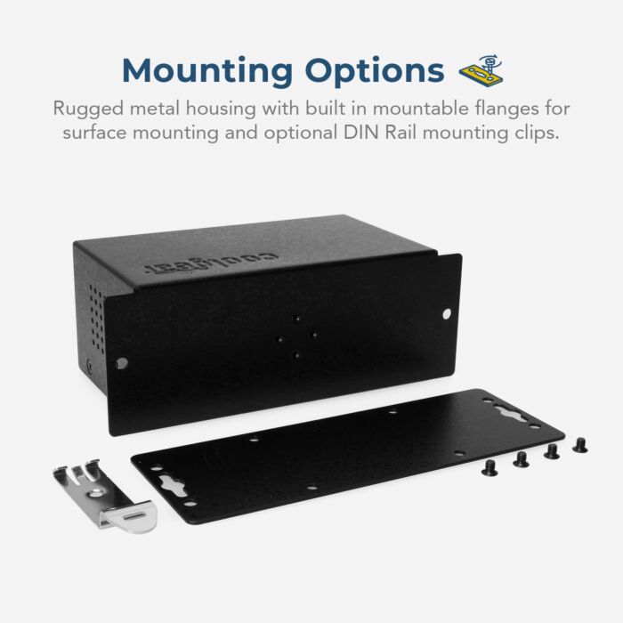 12-Port USB 3.2 Gen1 w/15KV ESD Surge Protection DIN Rail Mount