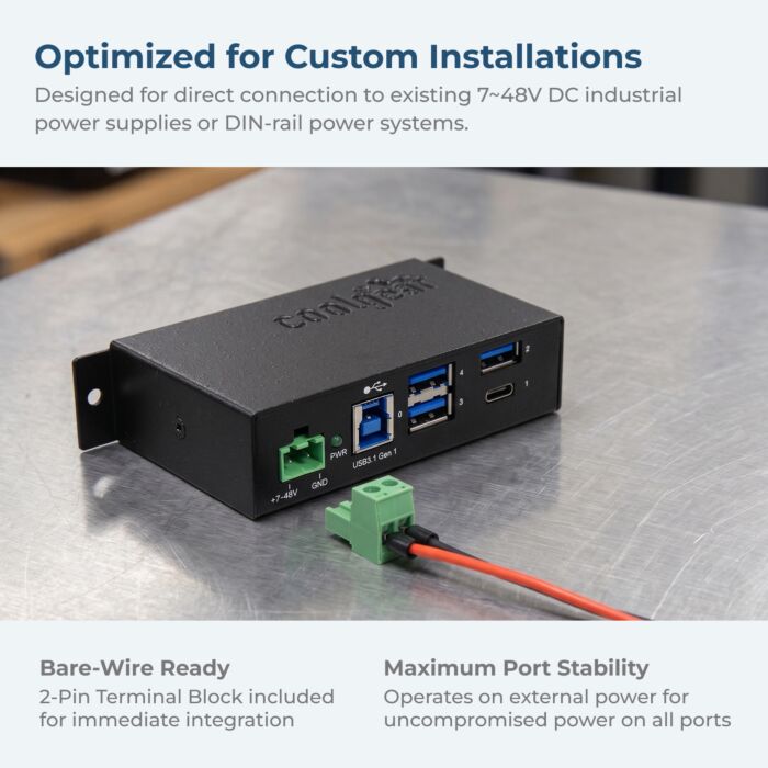 USB C Hub 4 Port USB 3.1 Gen1 SuperSpeed Type-B Upstream