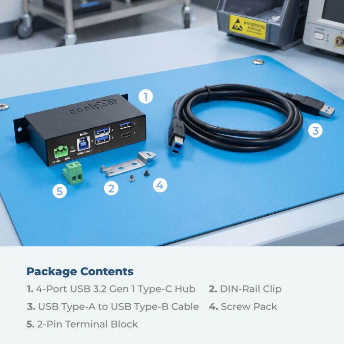 USB C Hub 4 Port USB 3.1 Gen1 SuperSpeed Type-B Upstream
