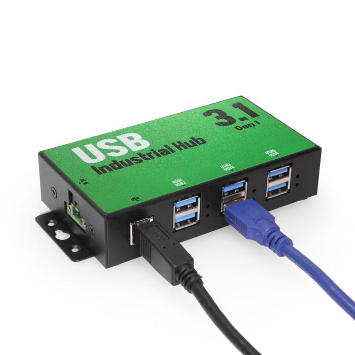 6-Port USB 3.0 Hub enclosed in a Rugged Metal Case