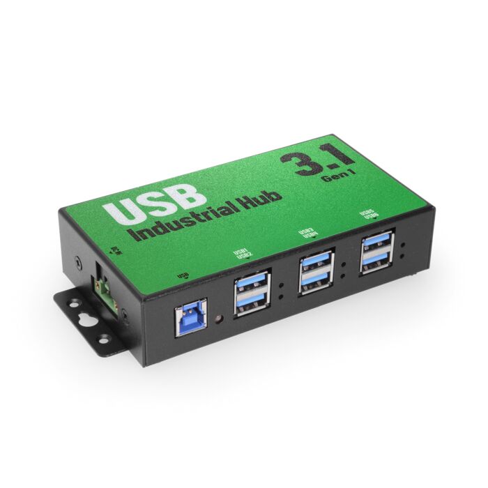 6-Port USB 3.0 Hub enclosed in a Rugged Metal Case