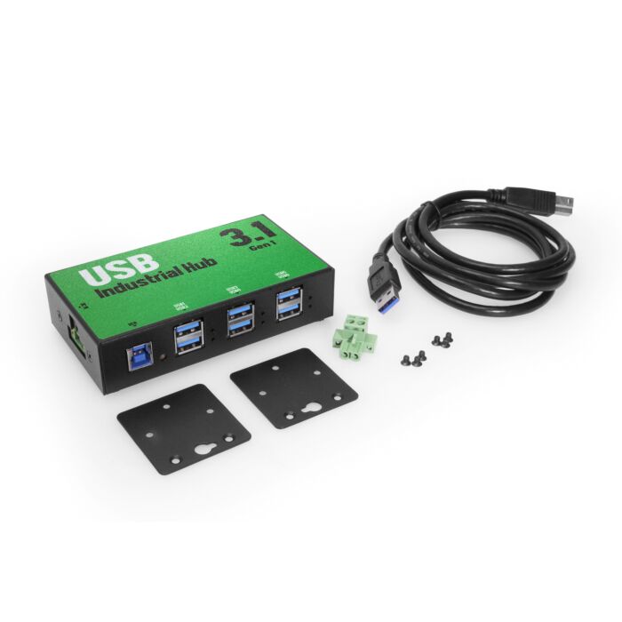 6-Port USB 3.0 Hub enclosed in a Rugged Metal Case