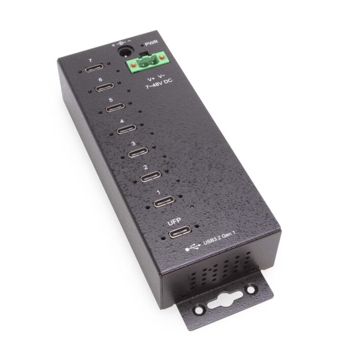 7 Port Managed USB-C 3.2 Gen 2 Hub w/ 15KV ESD Surge Protection