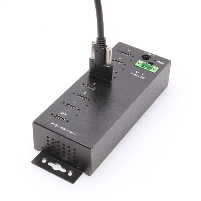 7 Port Managed USB-C 3.2 Gen 2 Hub w/ 15KV ESD Surge Protection