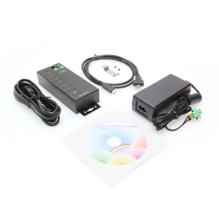 7 Port Managed USB-C 3.2 Gen 2 Hub w/ 15KV ESD Surge Protection