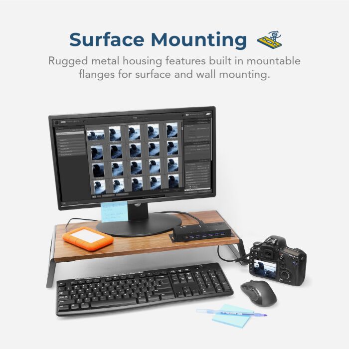 7-Port USB 3.0 Hub w/ Surge Protection, 36W AC Adapter