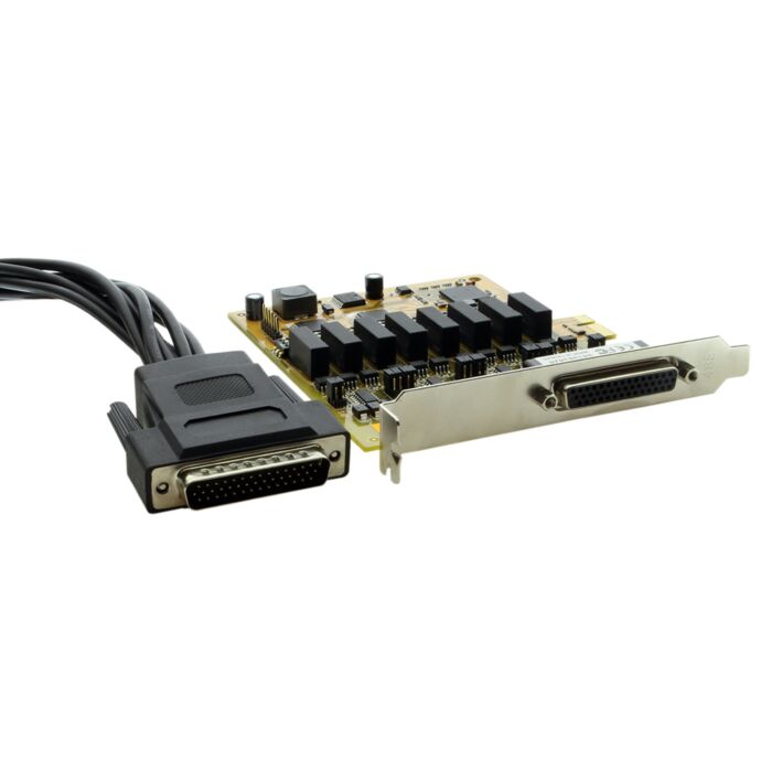 PCI Express to 8-Port RS422/485 Serial Optical Iso Surge Protection
