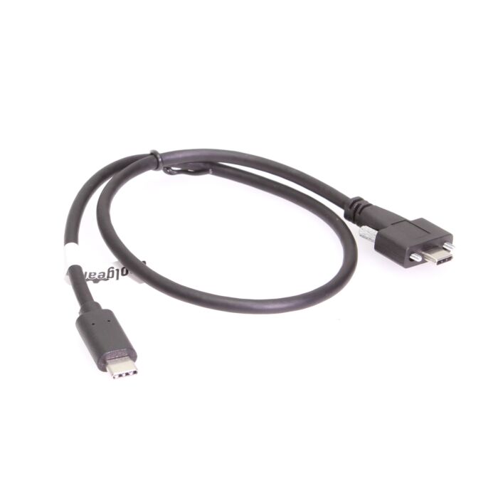USB 3.2 Gen 2 Type-C to C Dual Screw Lock 0.5 Meter Cable 10GB Data 5A Power