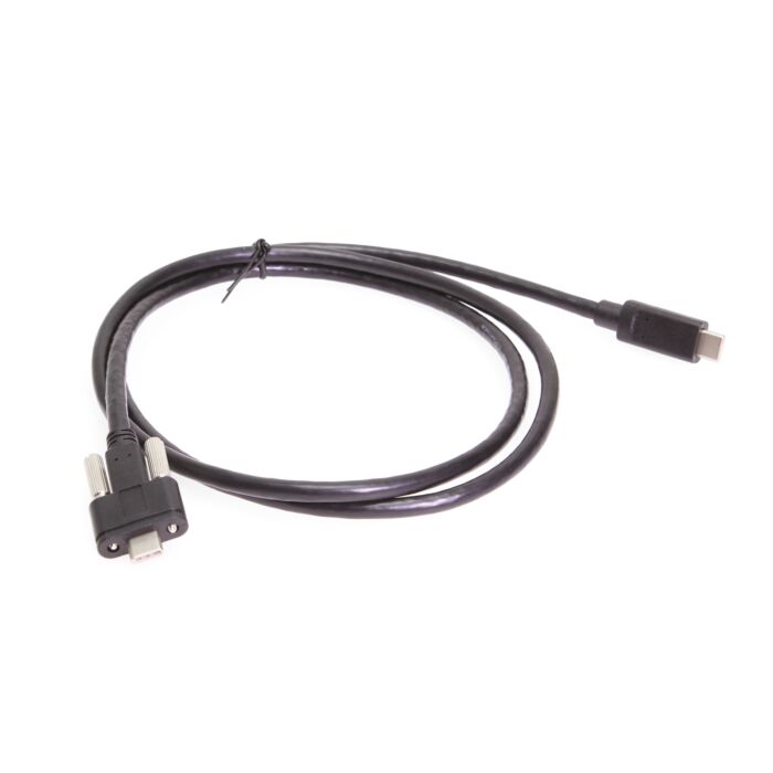 USB 3.2 Gen 2 Type-C to C Dual Screw Lock 1 Meter Cable 10GB Data 5A Power