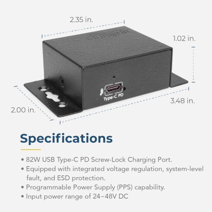 ChargeIT Mini 82W USB Type-C High Power PD Charger w/ EU, FCC, TCSA Compliance