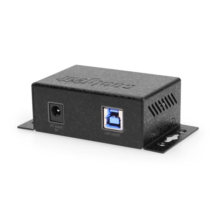 USB 3.2 Powered 4 Port Mini Hub with ESD & Surge Protection