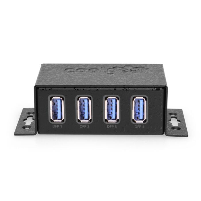 USB 3.2 Powered 4 Port Mini Hub with ESD & Surge Protection