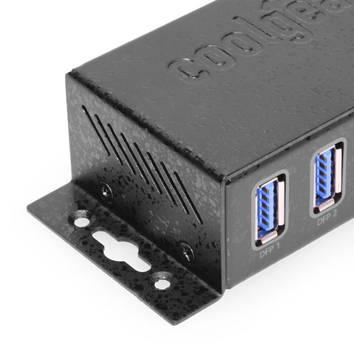 USB 3.2 Powered 4 Port Mini Hub with ESD & Surge Protection