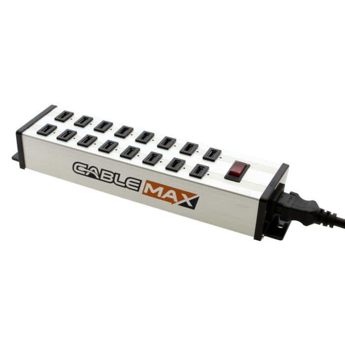 USB 16 Port Power Strip Charging Station 5V 2.4A Per Port