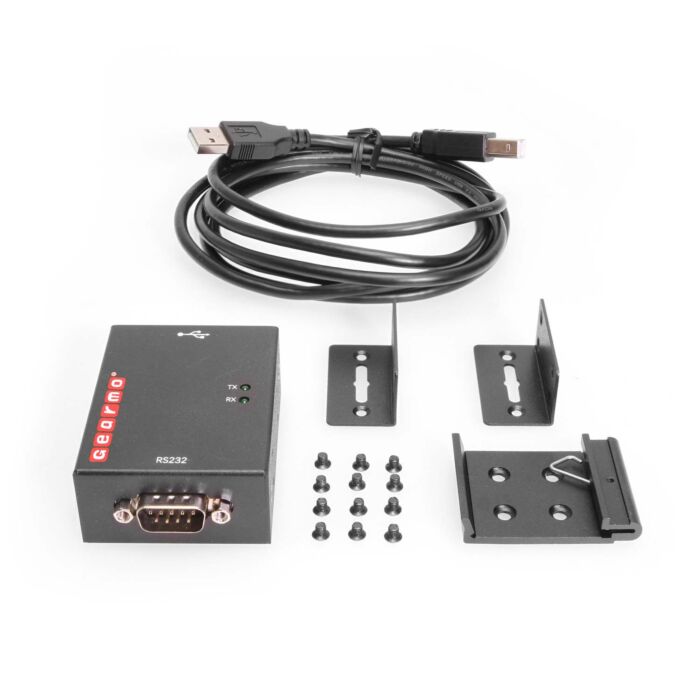 1 Port USB to Serial RS-232 Hub w/ FTDI Chipset & LED Indicators - Rugged Metal Housing Ideal for Mounting