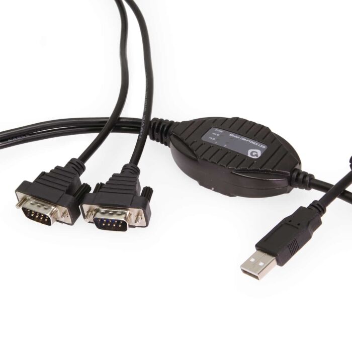 2-Port Professional USB 2.0 to Serial Converter w/ RX/TX Status LED