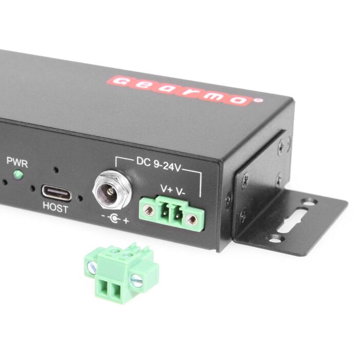 Industrial 4-Port USB 3.2 Gen 2 Type-C Hub w/ 15kV ESD Protection