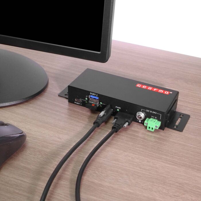 Industrial 4-Port USB 3.2 Gen 2 Type-C Hub w/ 15kV ESD Protection