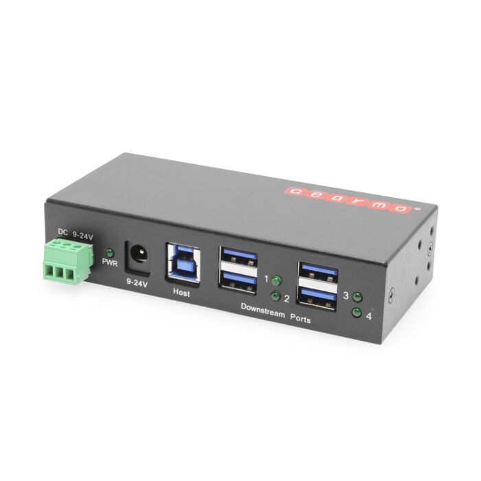 USB 3.0 4 Port Industrial Metal Hub w/15KV ESD Protection