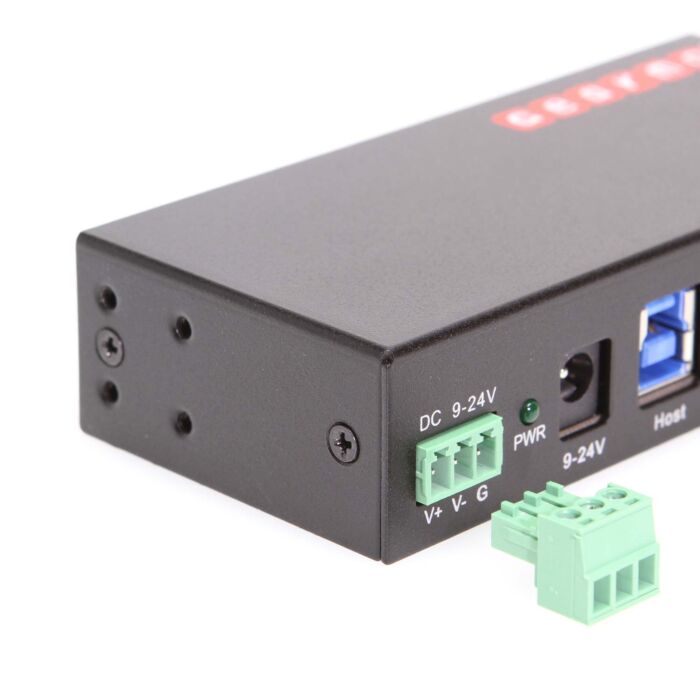 USB 3.0 4 Port Industrial Metal Hub w/15KV ESD Protection