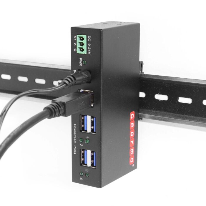 USB 3.0 4 Port Industrial Metal Hub w/15KV ESD Protection