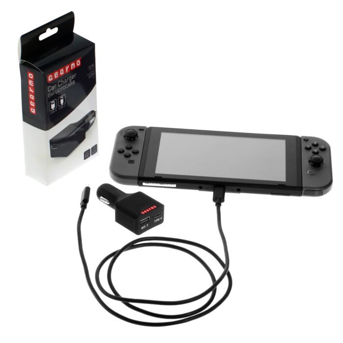 Nintendo Switch USB-C Car Charger 45Watt, Also Charger your Iphone and Android Device