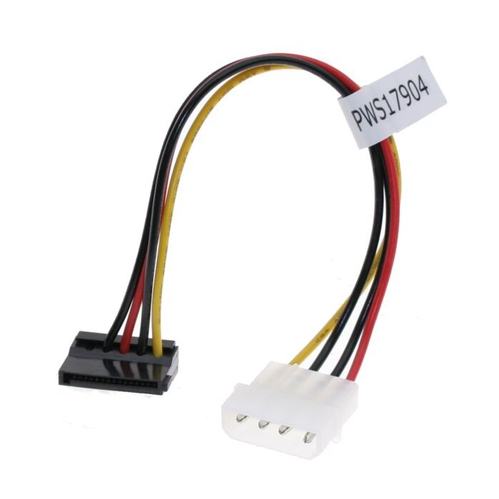 SATA Power Cable Adapter Molex to SATA 15-pin Power Right Angle