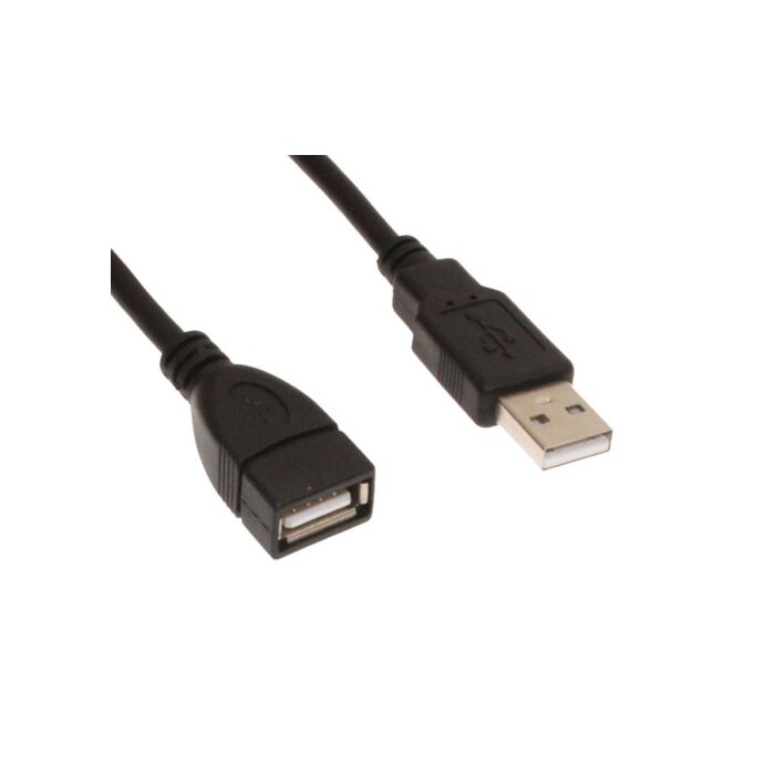 2ft. Black USB Cable A to A Extension Cable USB 2.0 High-Speed UltraFlex