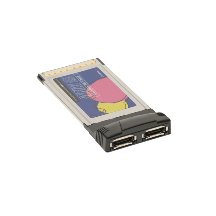 2-port eSATA PCMCIA CardBus-32 Laptop Adapter